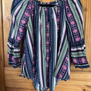 Striped Floral Women's Top